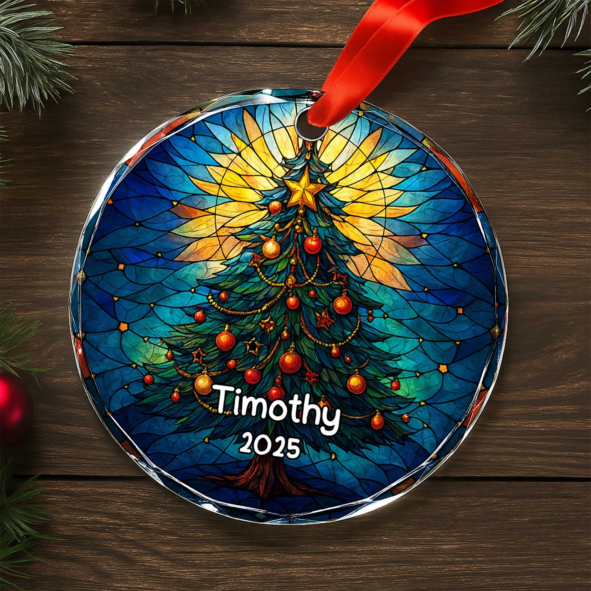 Stunning Stained Glass Style Christmas Tree