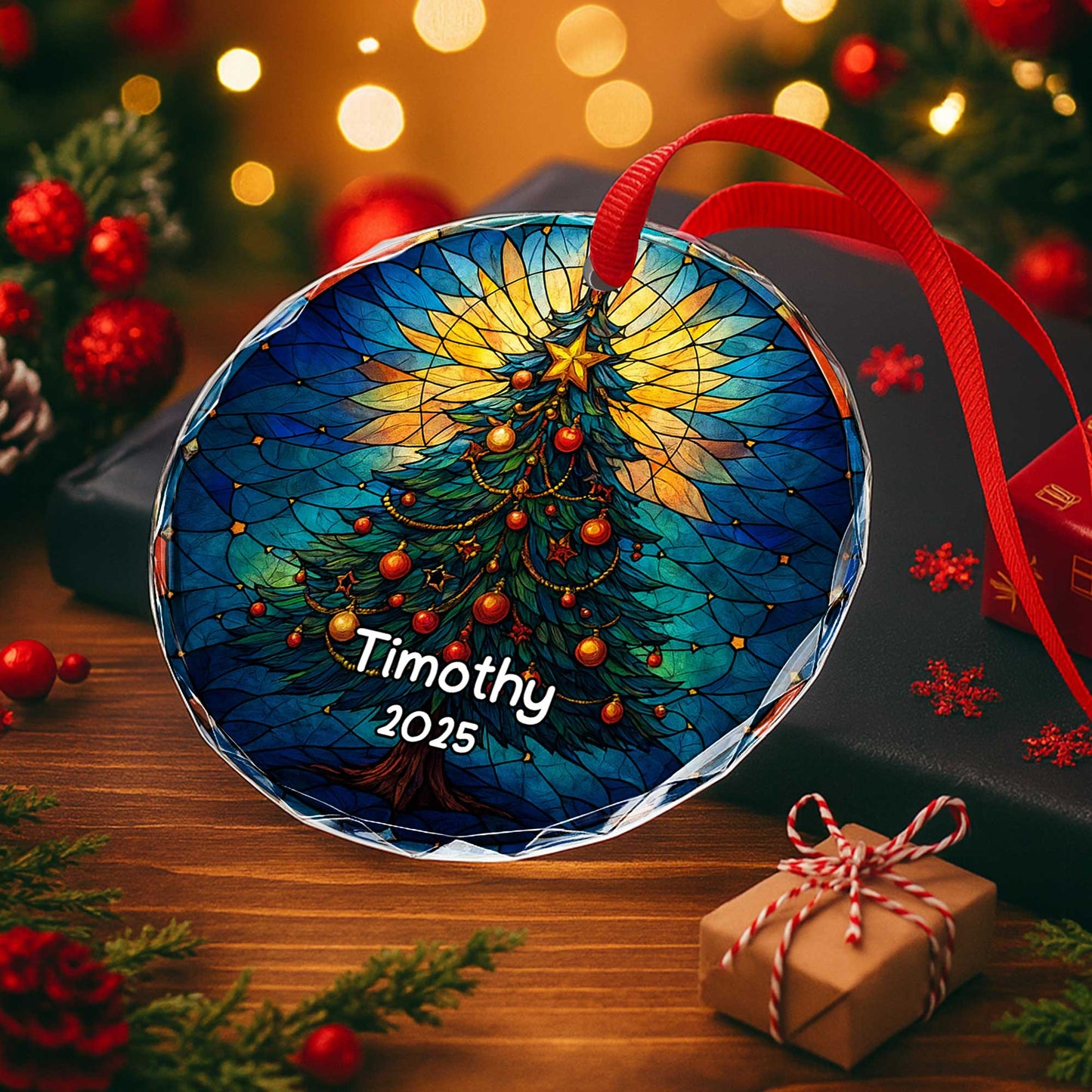 Stunning Stained Glass Style Christmas Tree