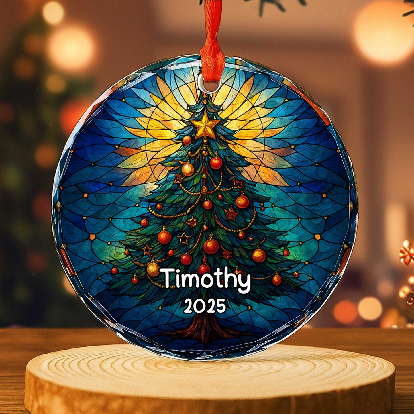 Stunning Stained Glass Style Christmas Tree