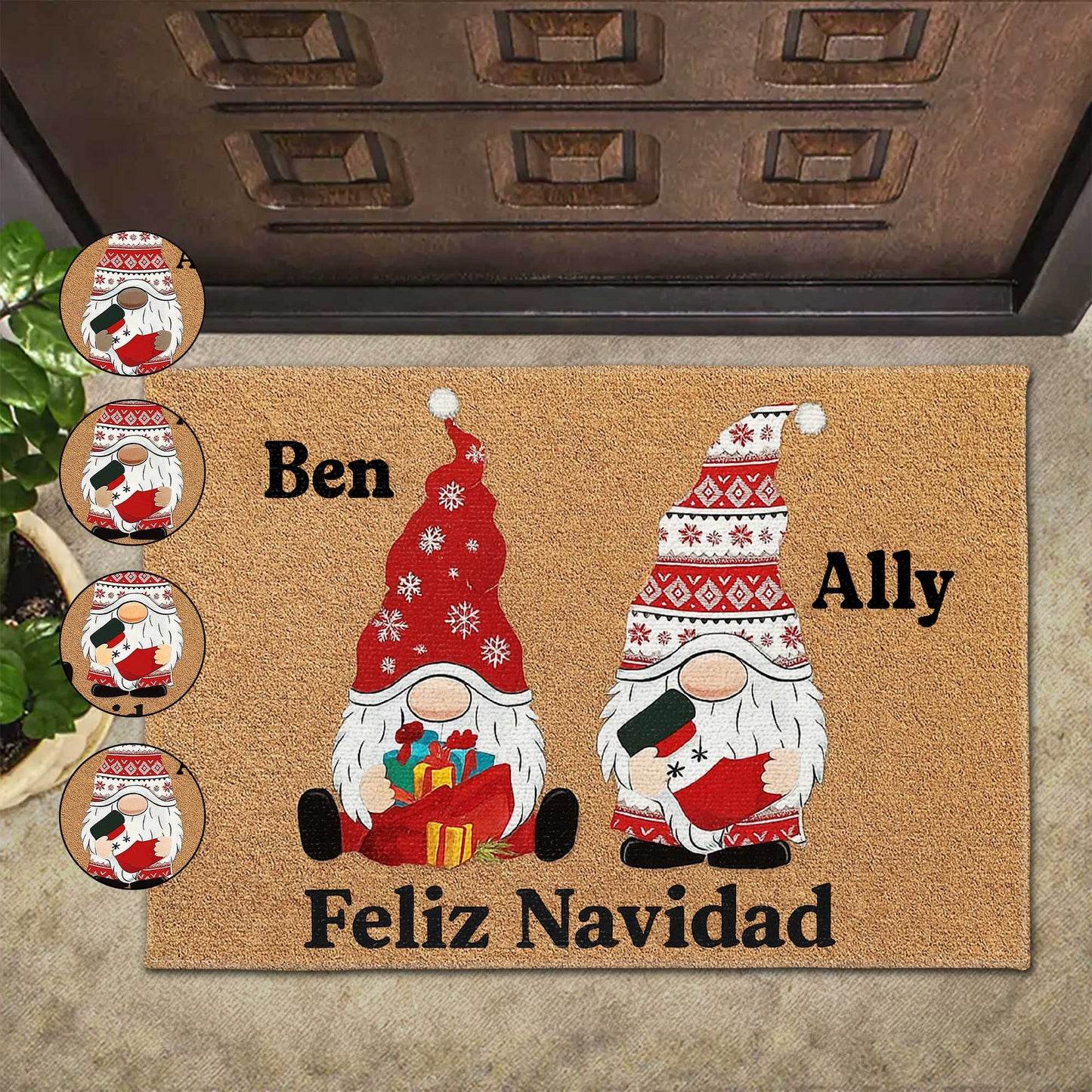 Feliz Navidad Santa Claus and Gifts