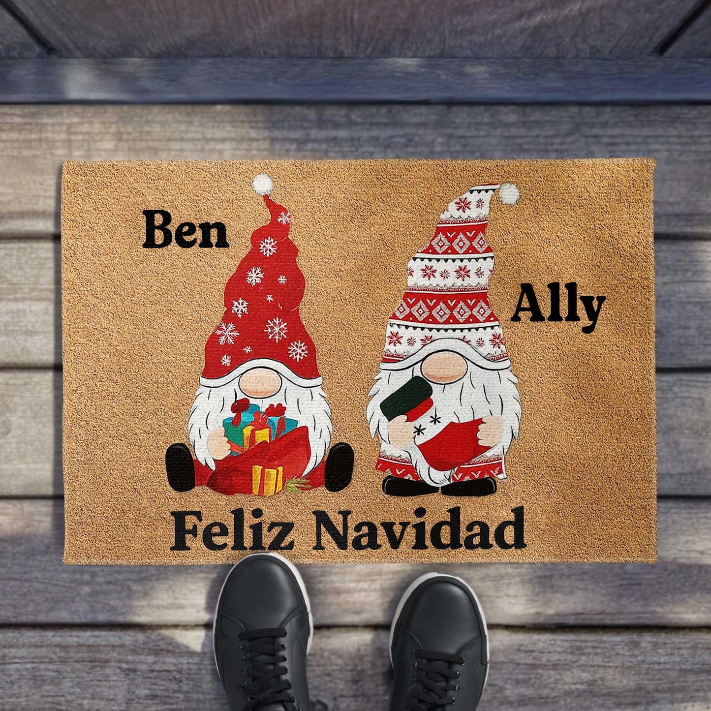 Feliz Navidad Santa Claus and Gifts