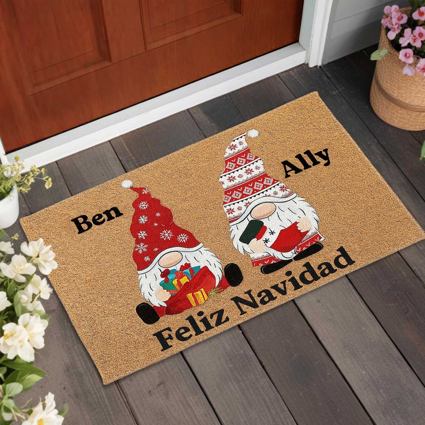 Feliz Navidad Santa Claus and Gifts