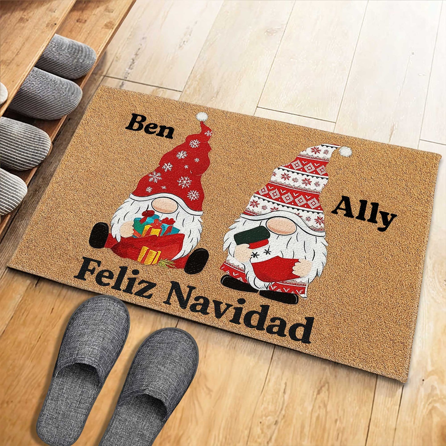 Feliz Navidad Santa Claus and Gifts