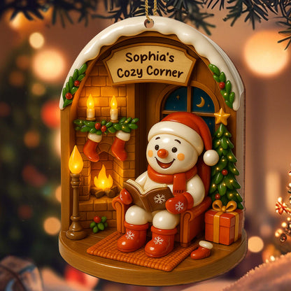 Crea un rincón cálido y acogedor estas fiestas - Adorno de madera personalizado, forma personalizada - XMAS040_WDO