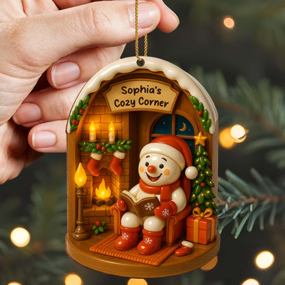 Crea un rincón cálido y acogedor estas fiestas - Adorno de madera personalizado, forma personalizada - XMAS040_WDO