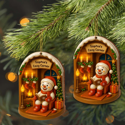 Crea un rincón cálido y acogedor estas fiestas - Adorno de madera personalizado, forma personalizada - XMAS040_WDO