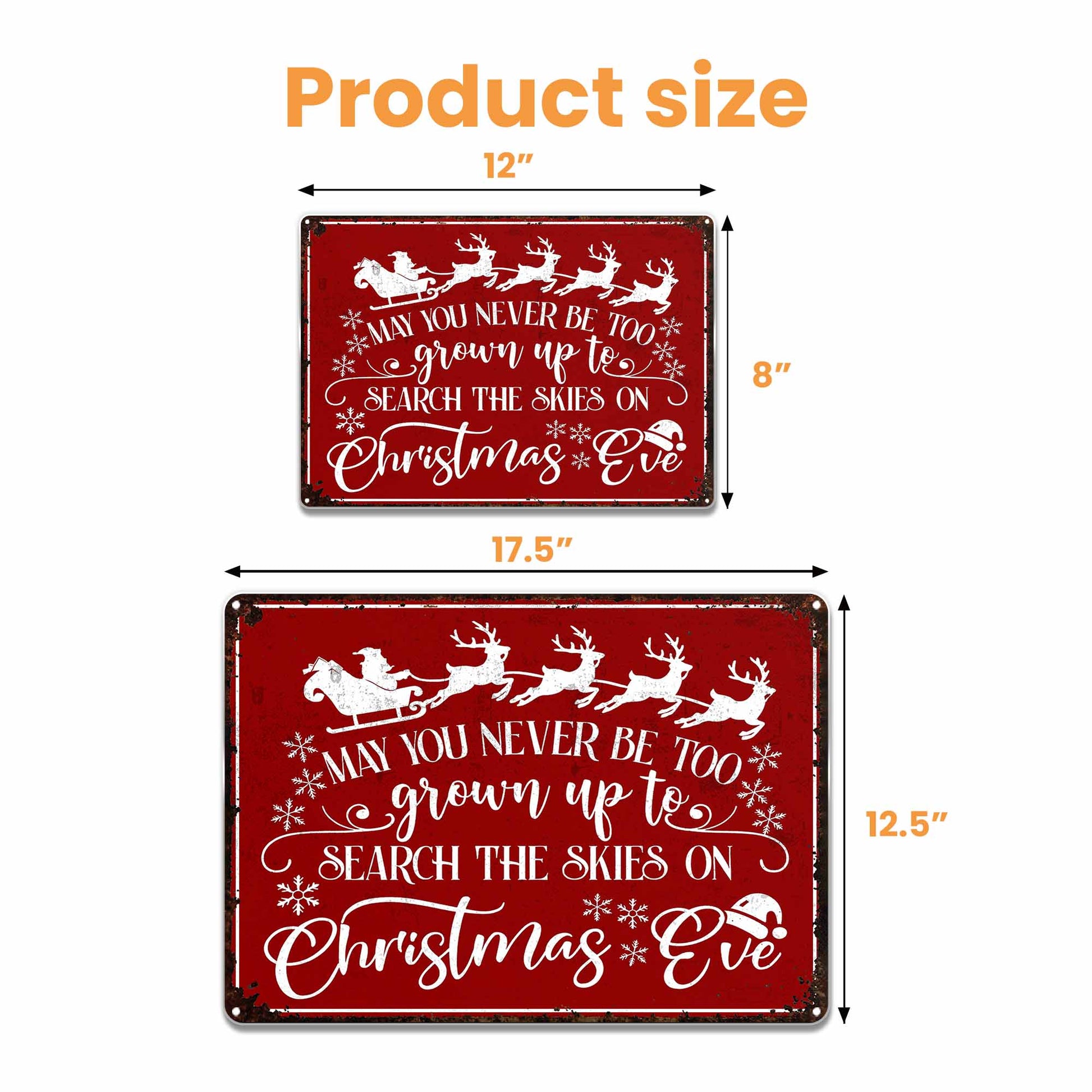 Search The Skies On Christmas Eve With Reindeer And Snowflakes