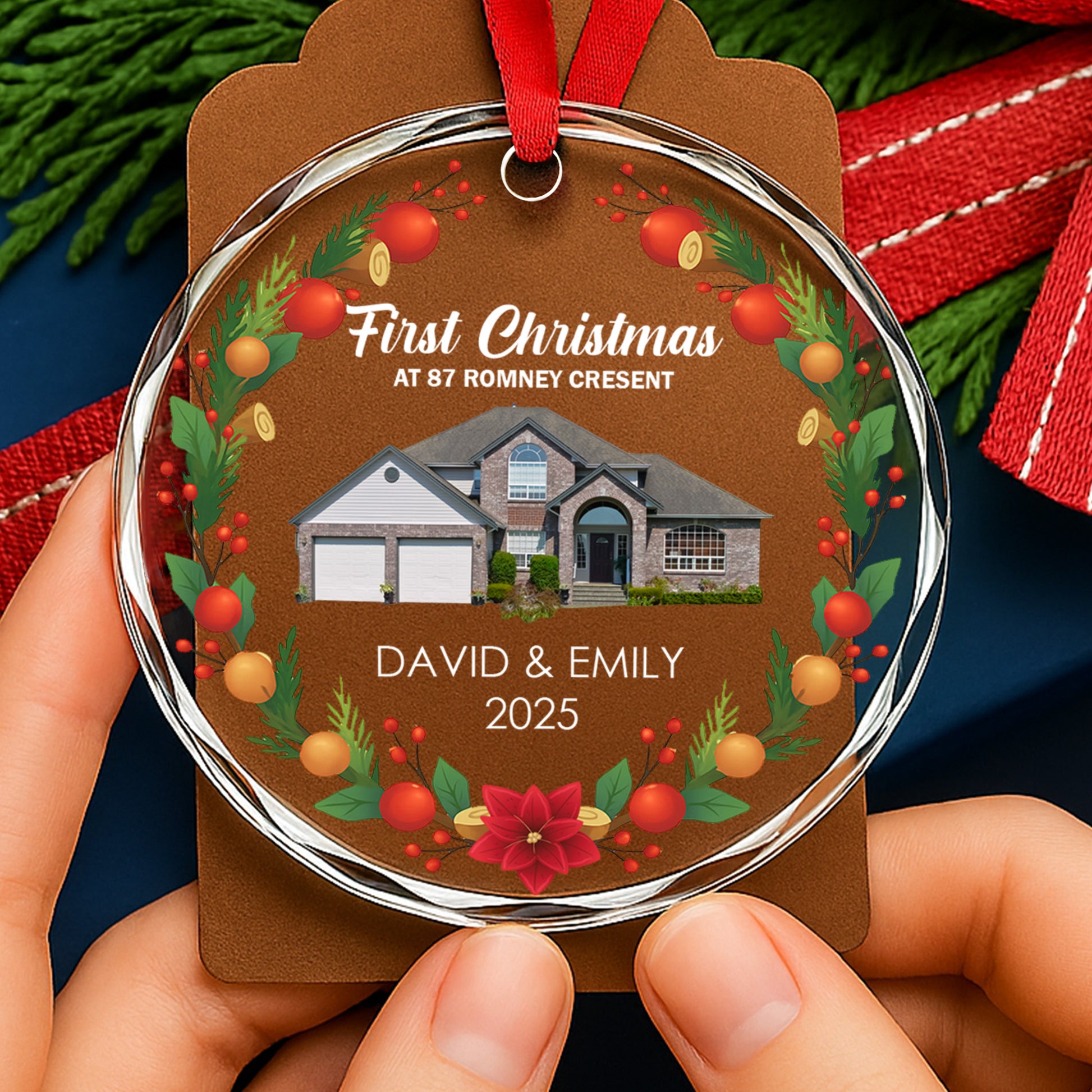 First Christmas At New Home with Festive Ornaments