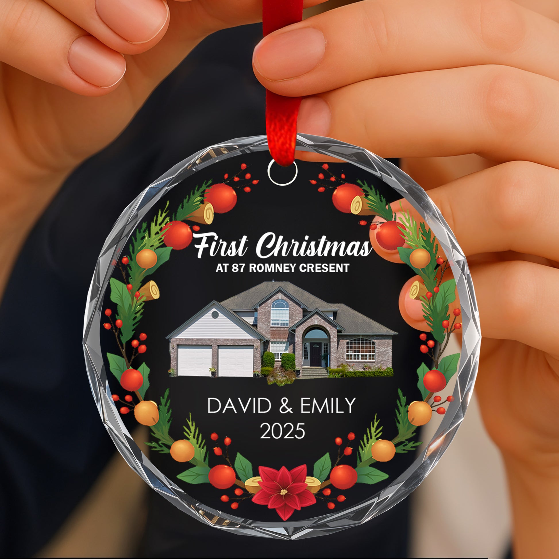 First Christmas At New Home with Festive Ornaments