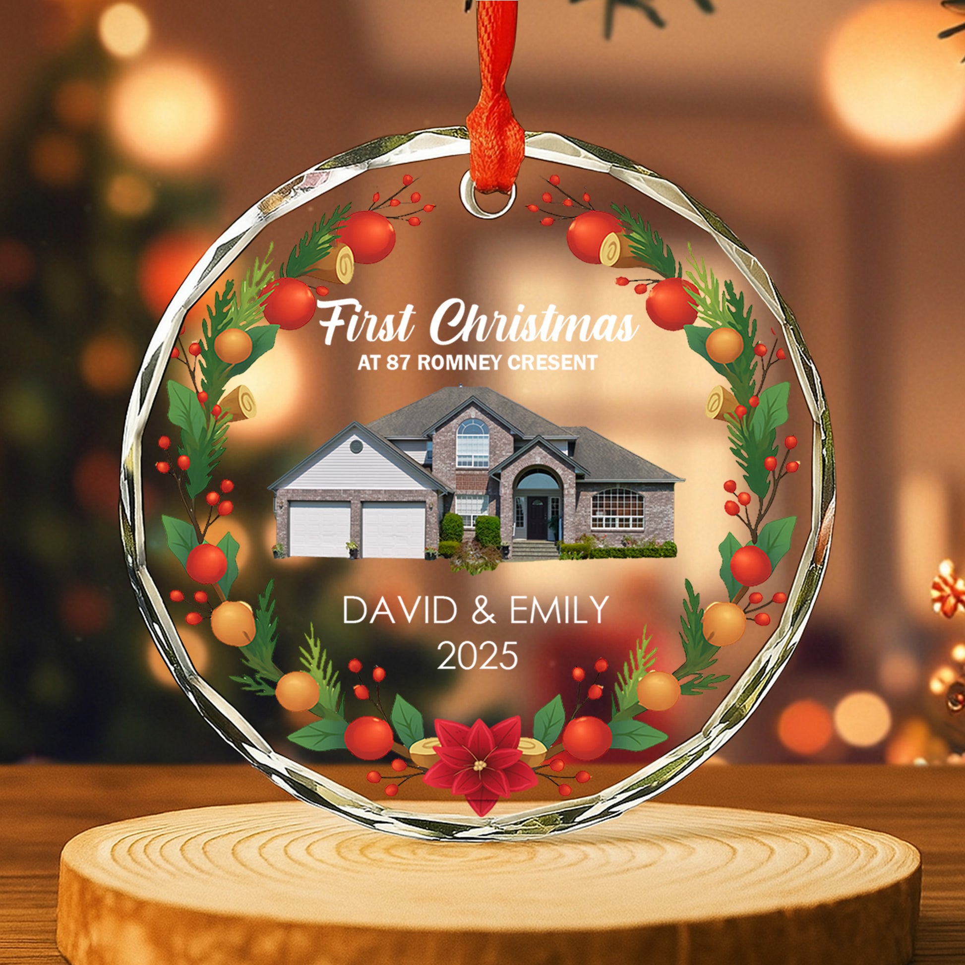 First Christmas At New Home with Festive Ornaments