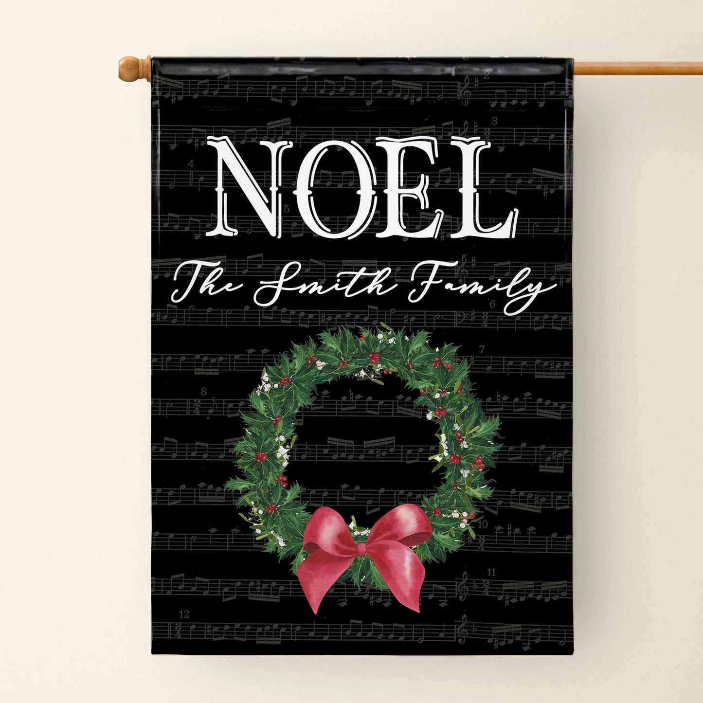 NOEL Christmas Wreath Music Notes