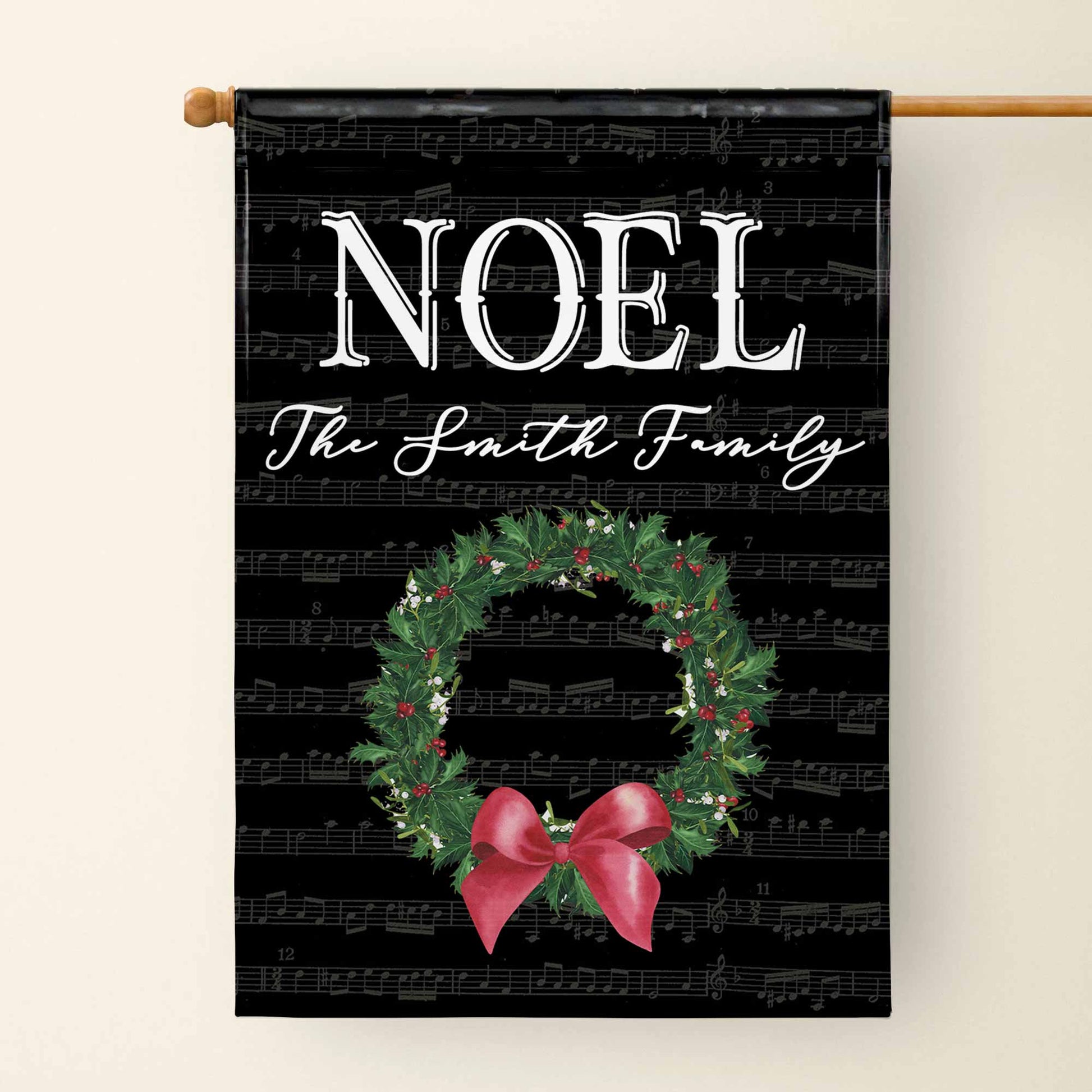 NOEL Christmas Wreath Music Notes