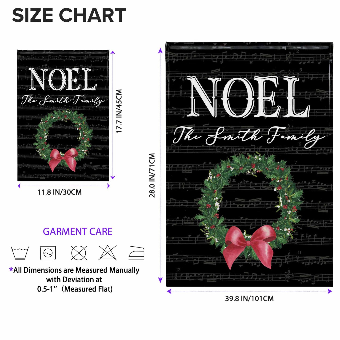 NOEL Christmas Wreath Music Notes