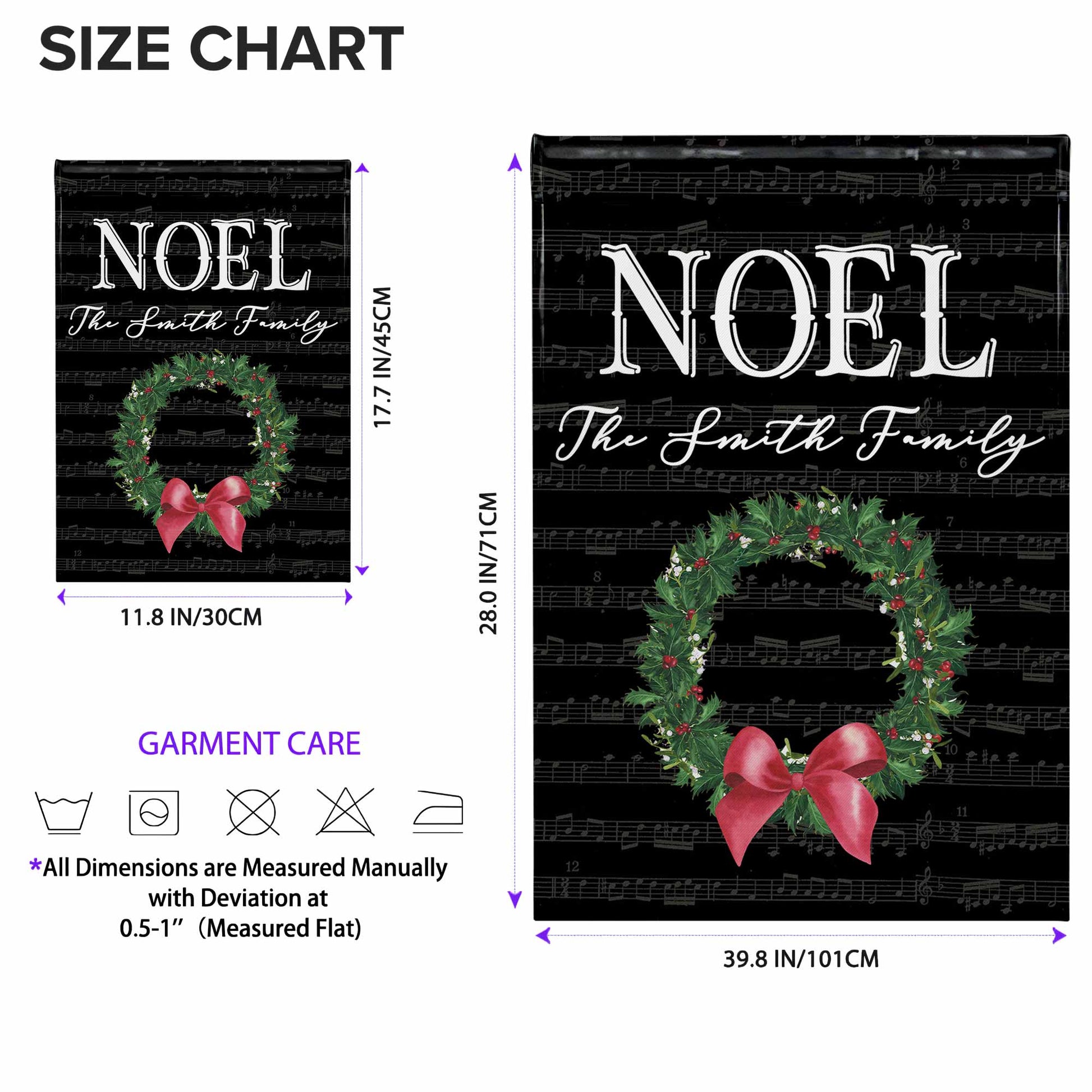 NOEL Christmas Wreath Music Notes