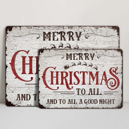 Merry Christmas To All Sleigh And Reindeer Sign
