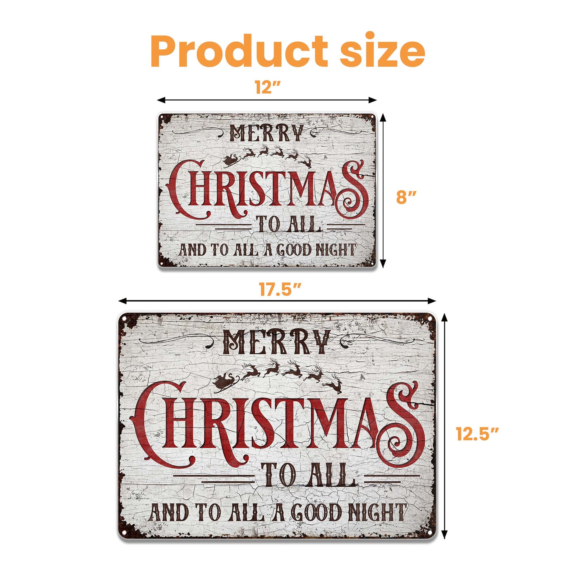 Merry Christmas To All Sleigh And Reindeer Sign