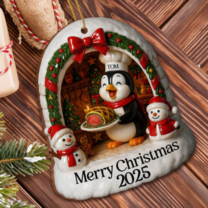 Merry Christmas Penguin And Snowmen