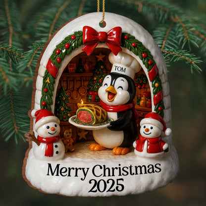 Merry Christmas Penguin And Snowmen