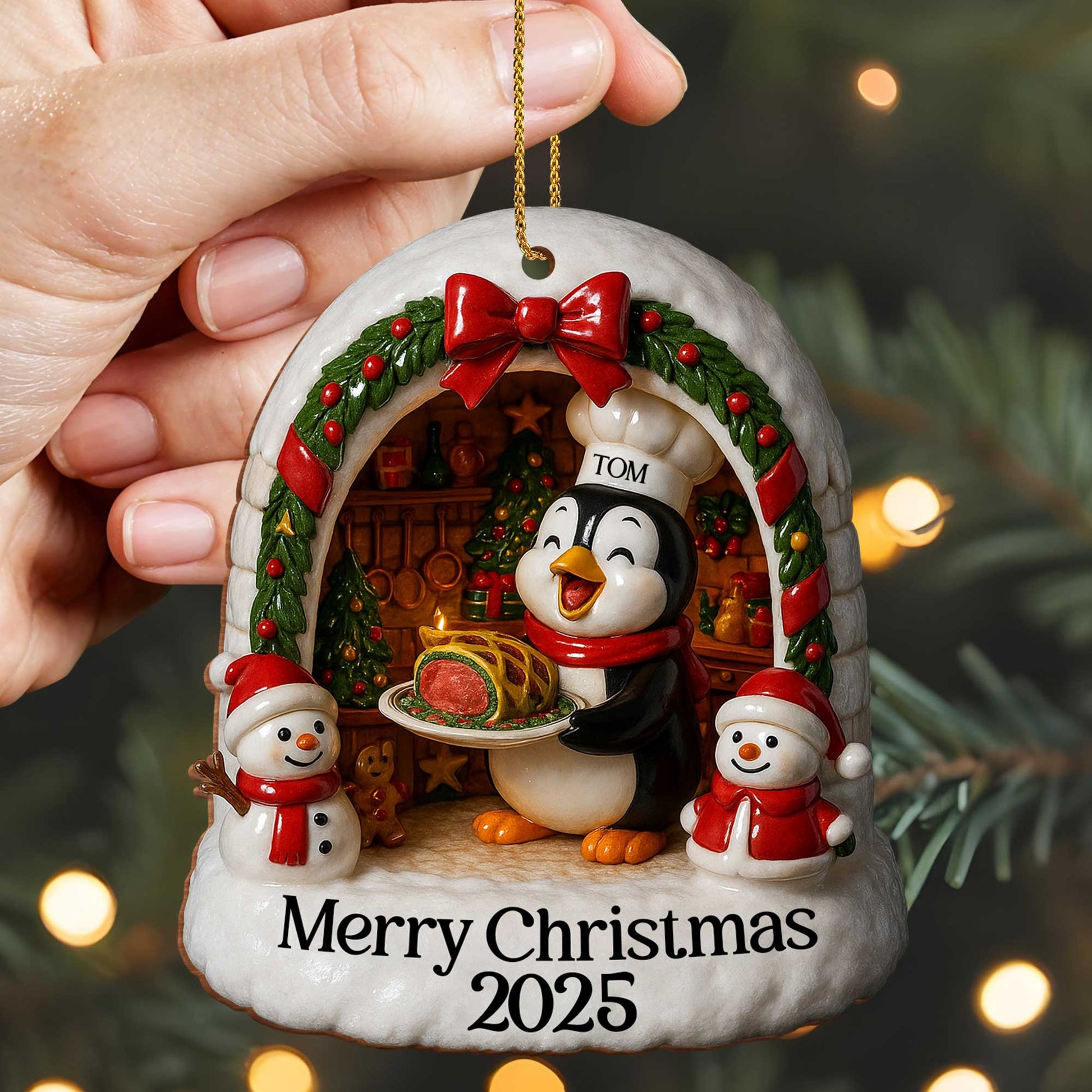 Merry Christmas Penguin And Snowmen