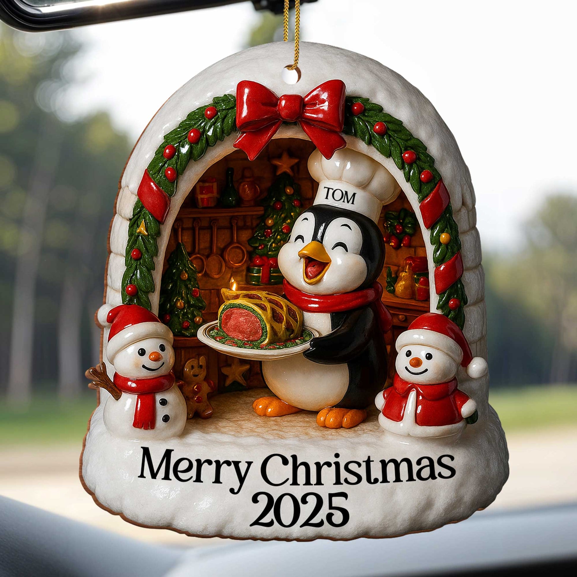 Merry Christmas Penguin And Snowmen