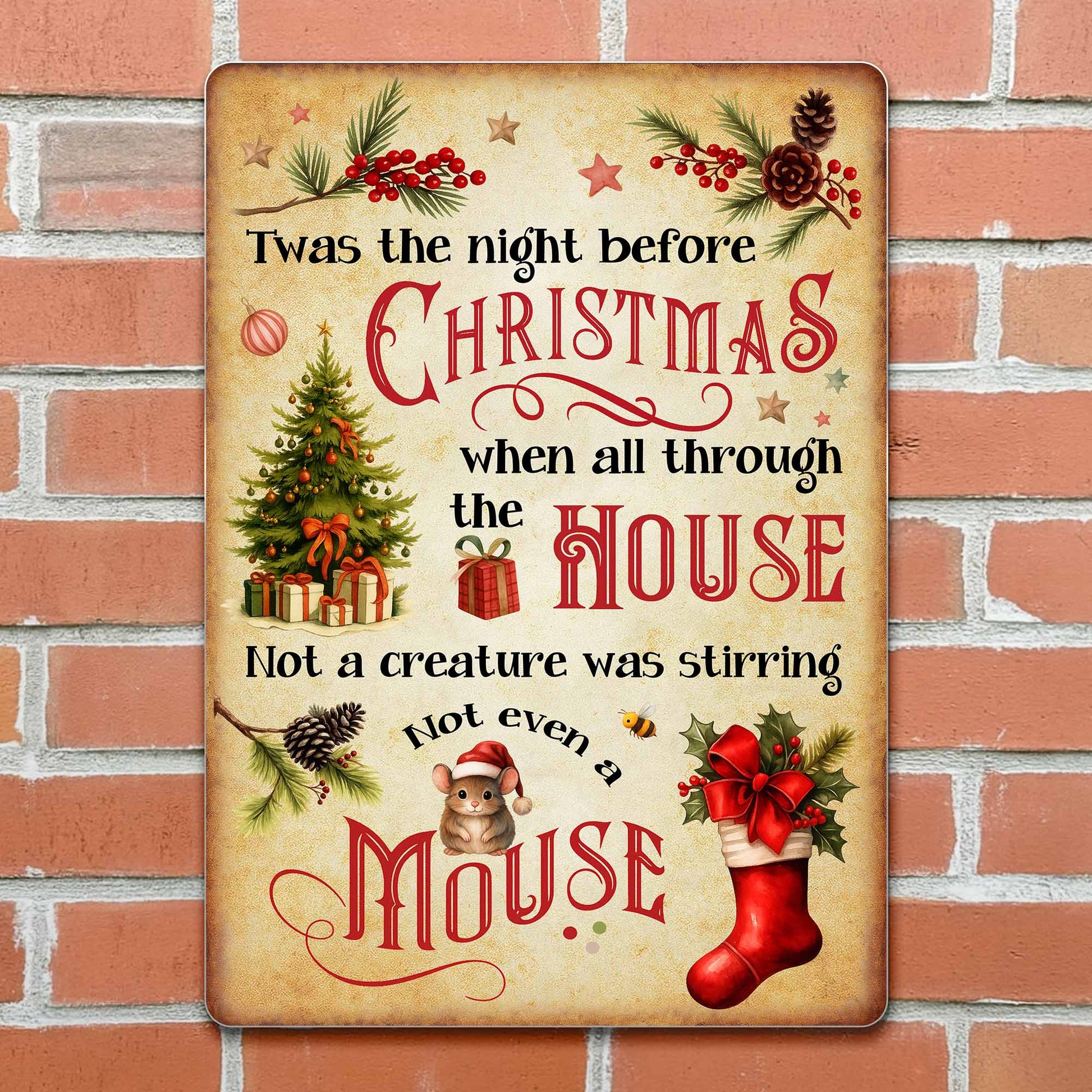 Twas The Night Before Christmas, Christmas Tree And Gifts