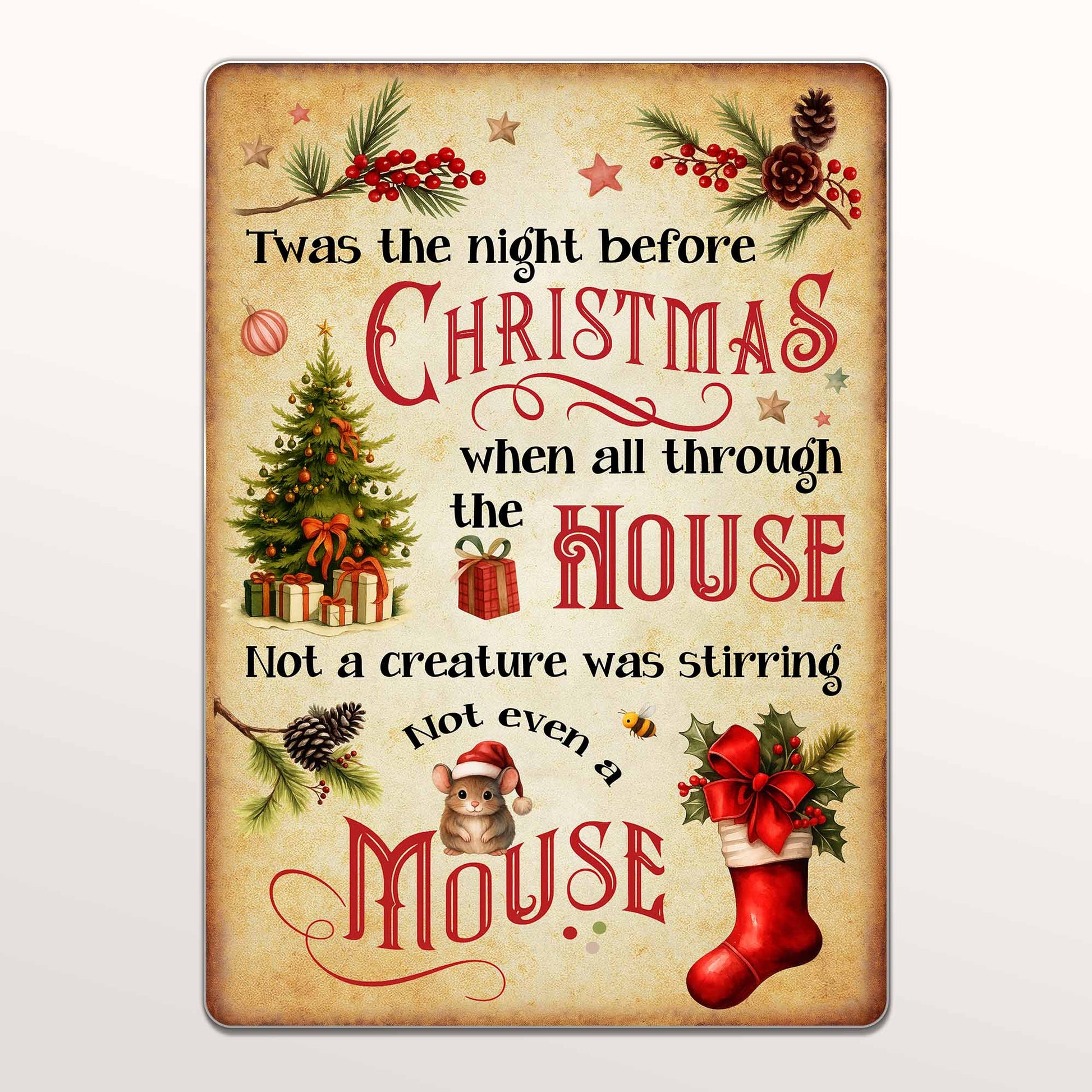 Twas The Night Before Christmas, Christmas Tree And Gifts