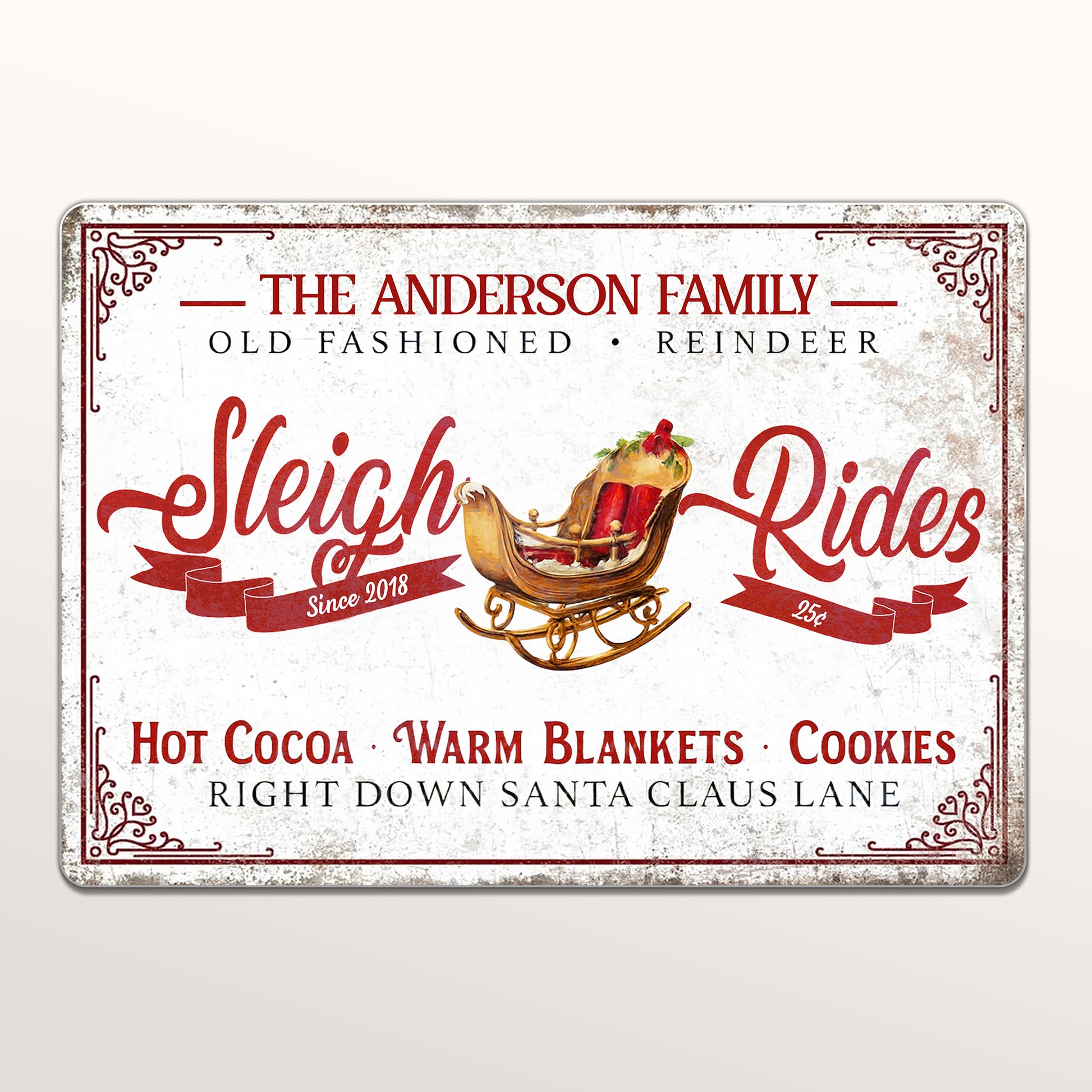 Old Fashioned Reindeer Sleigh Rides With Hot Cocoa and Cookies
