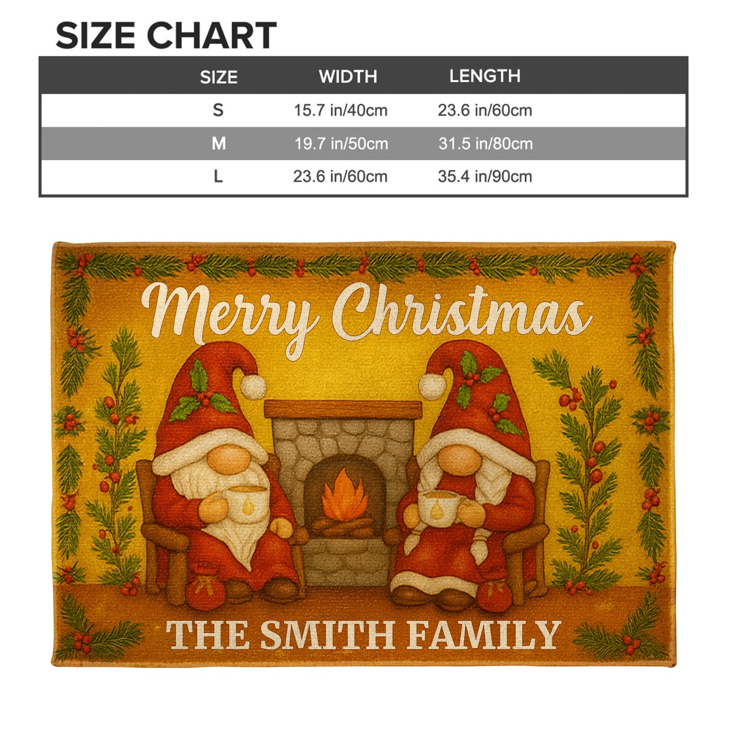 Merry Christmas With Santa Claus And Fireplace