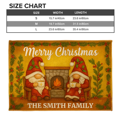 Merry Christmas With Santa Claus And Fireplace