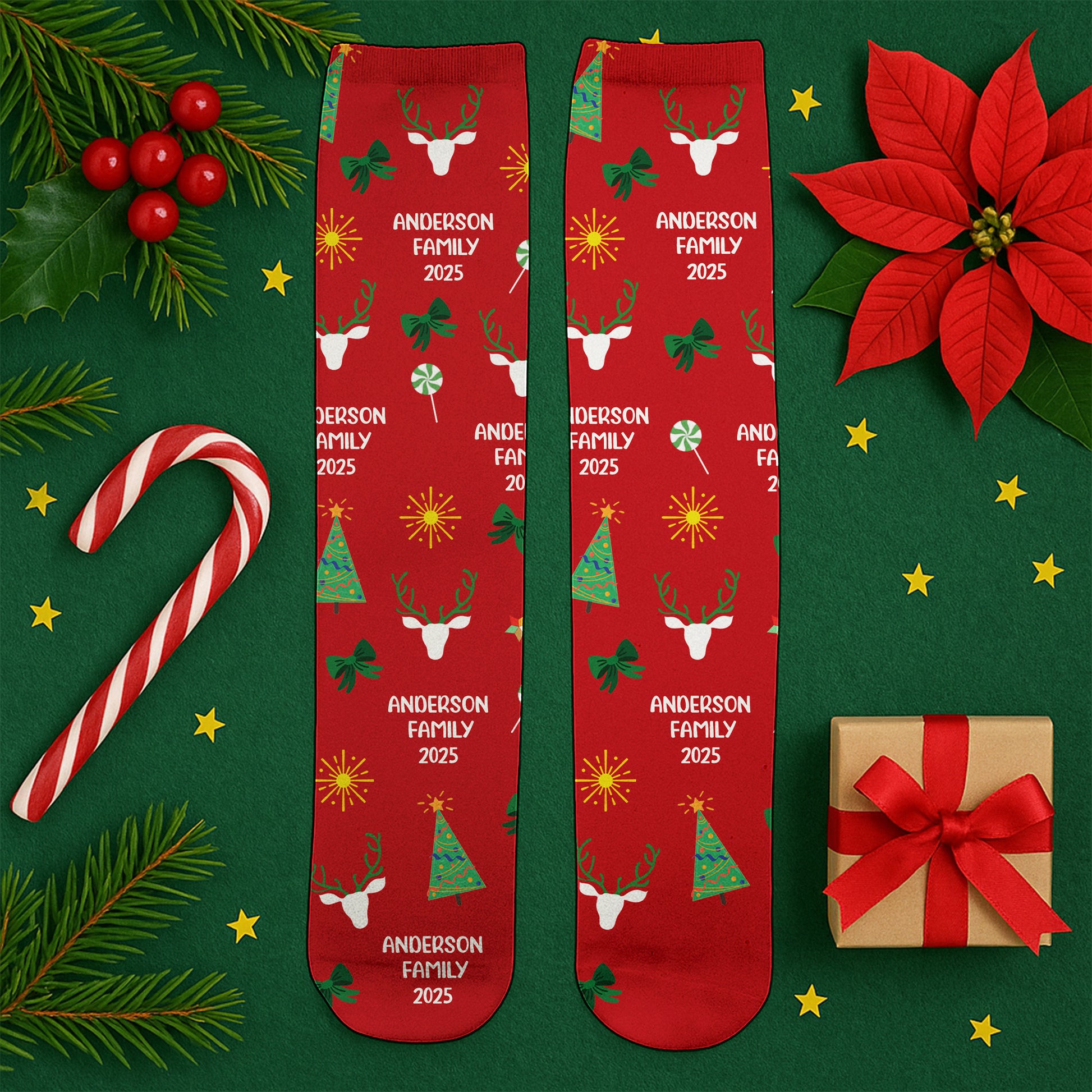 Celebrate Festive Spirit With Christmas Trees And Reindeer