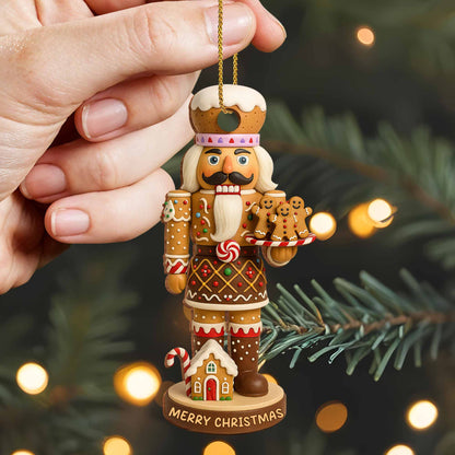 Merry Christmas Nutcracker With Gingerbread And Candy Cane