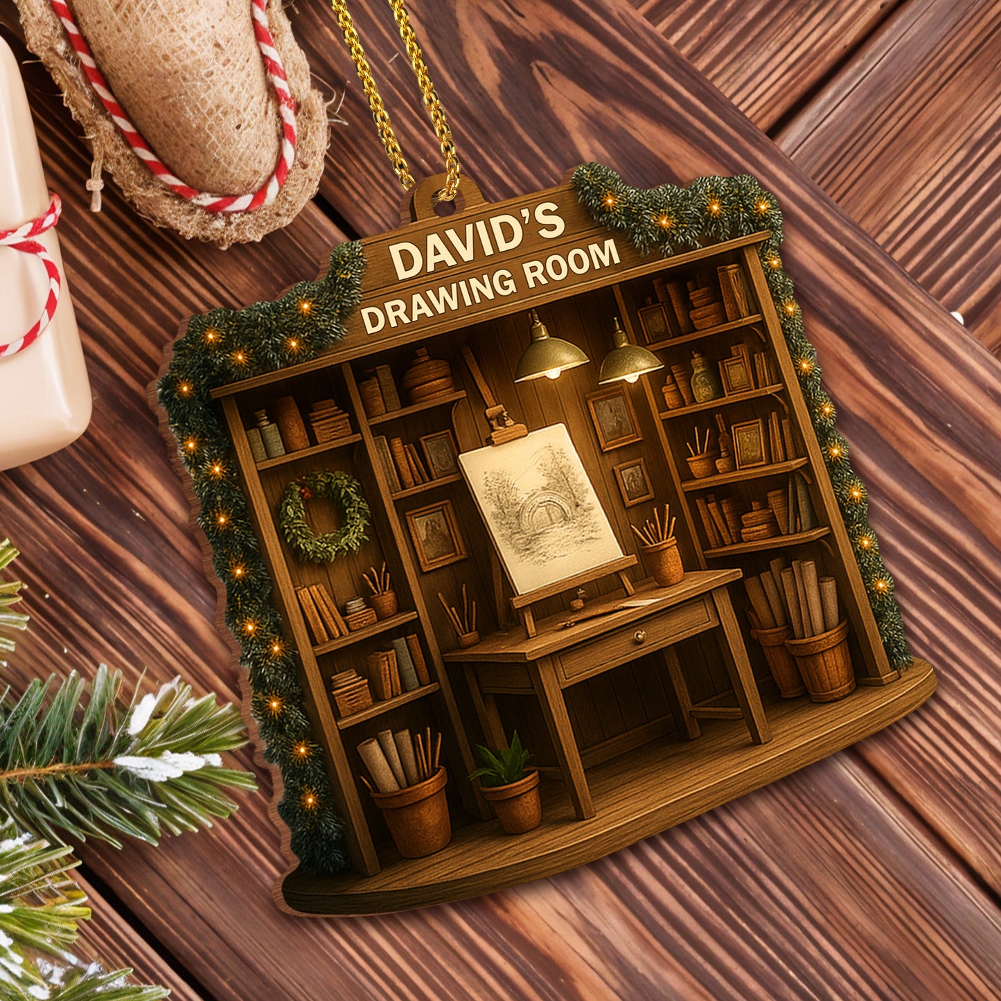 David's Drawing Room With Books and Art Supplies