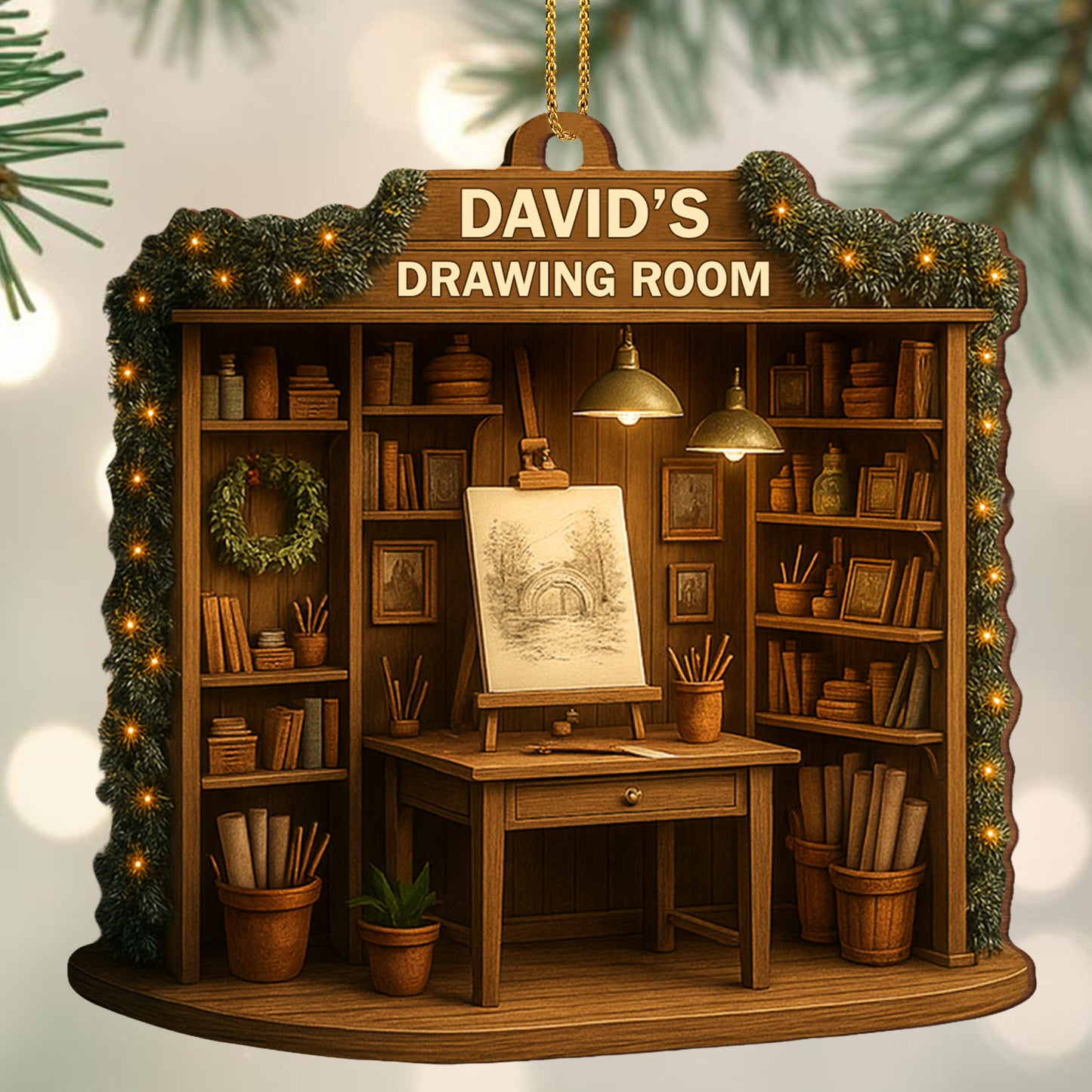 David's Drawing Room With Books and Art Supplies
