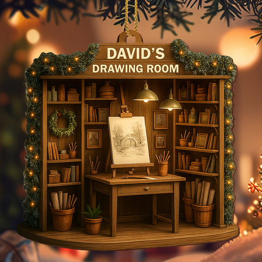 David's Drawing Room With Books and Art Supplies