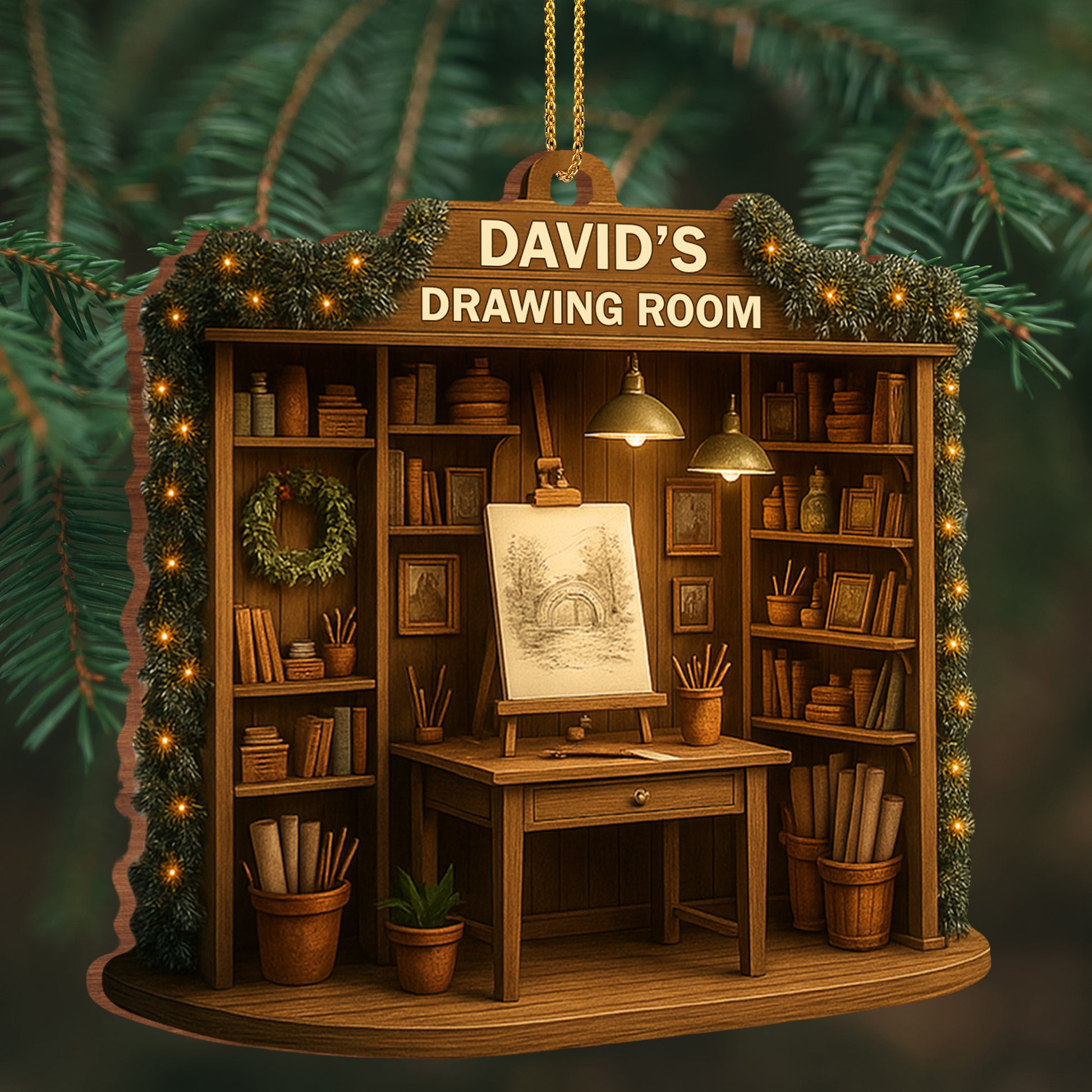 David's Drawing Room With Books and Art Supplies