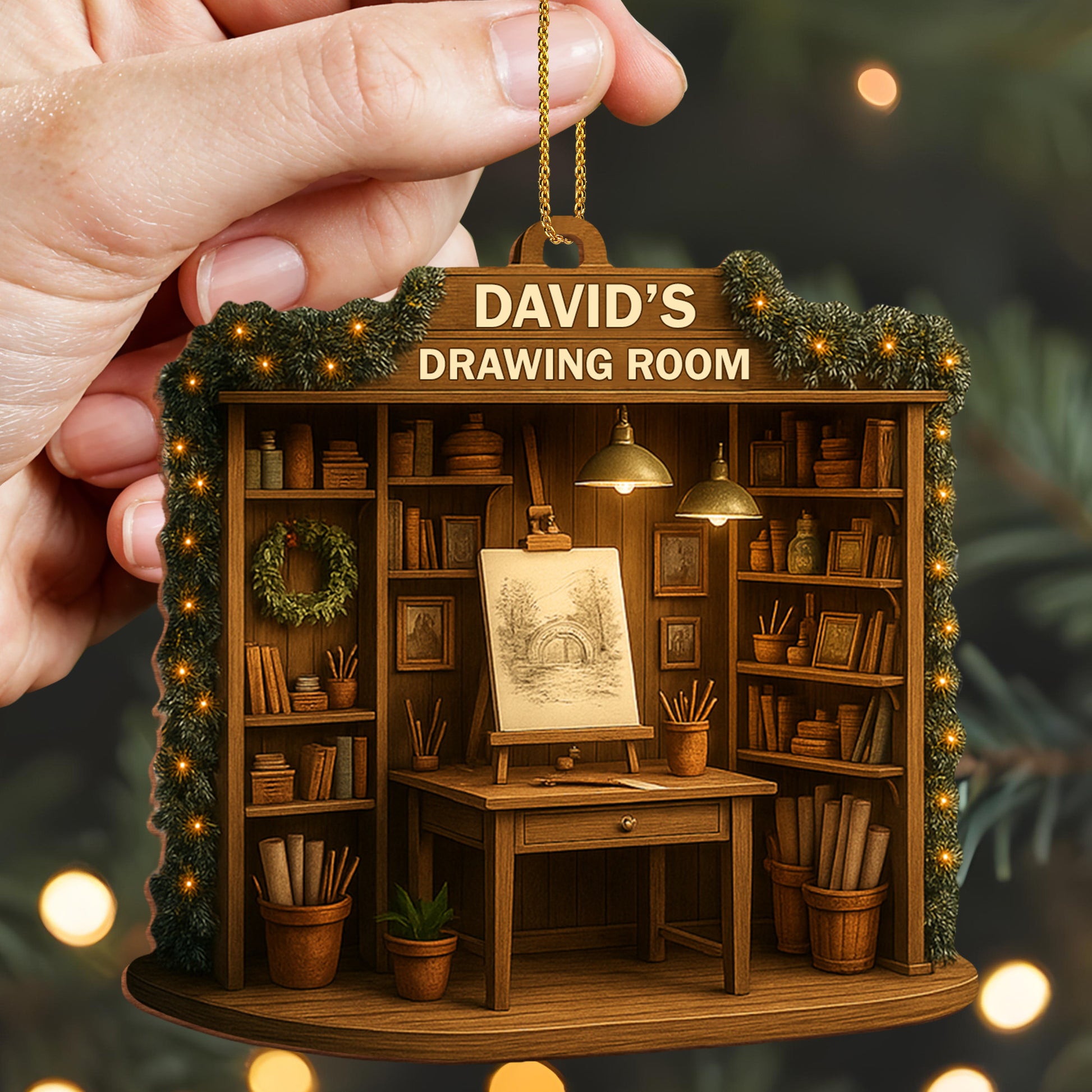 David's Drawing Room With Books and Art Supplies