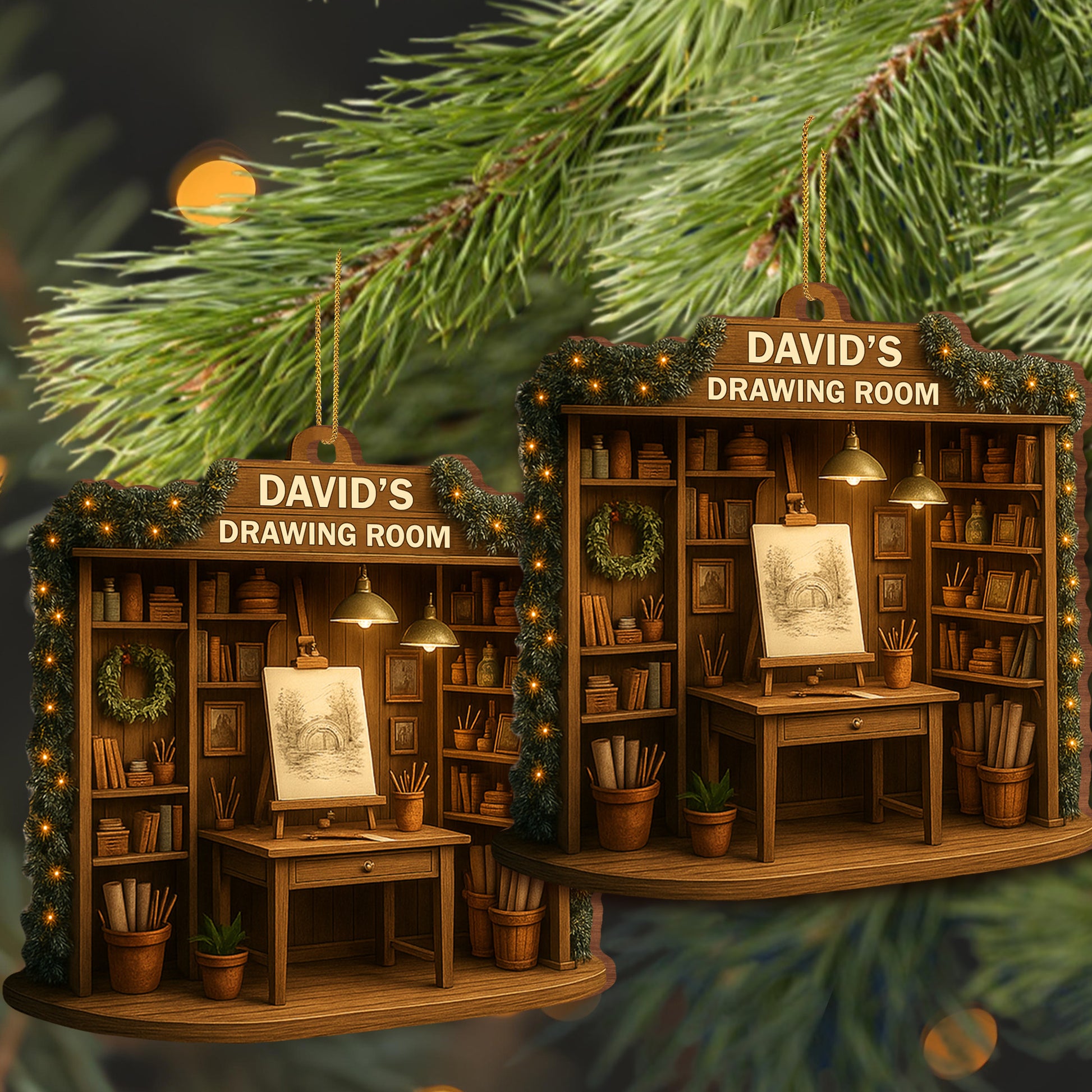 David's Drawing Room With Books and Art Supplies