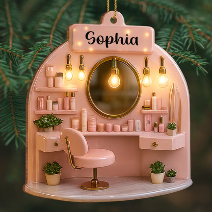 Customizable Beauty Salon Ornament With Stylish Vanity