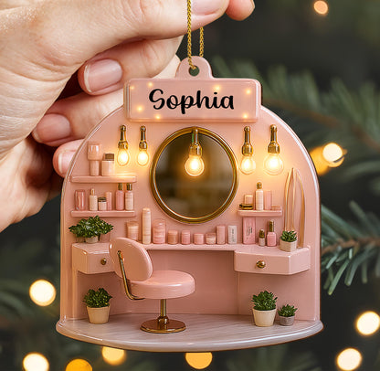 Customizable Beauty Salon Ornament With Stylish Vanity