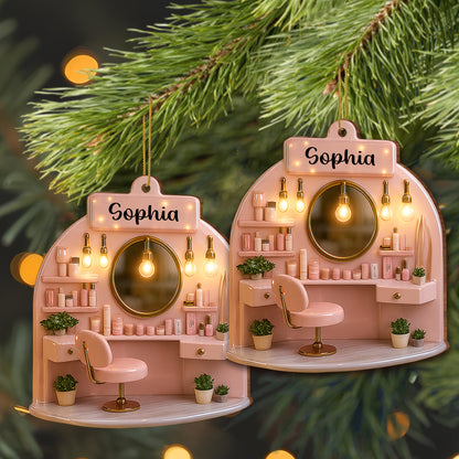 Customizable Beauty Salon Ornament With Stylish Vanity