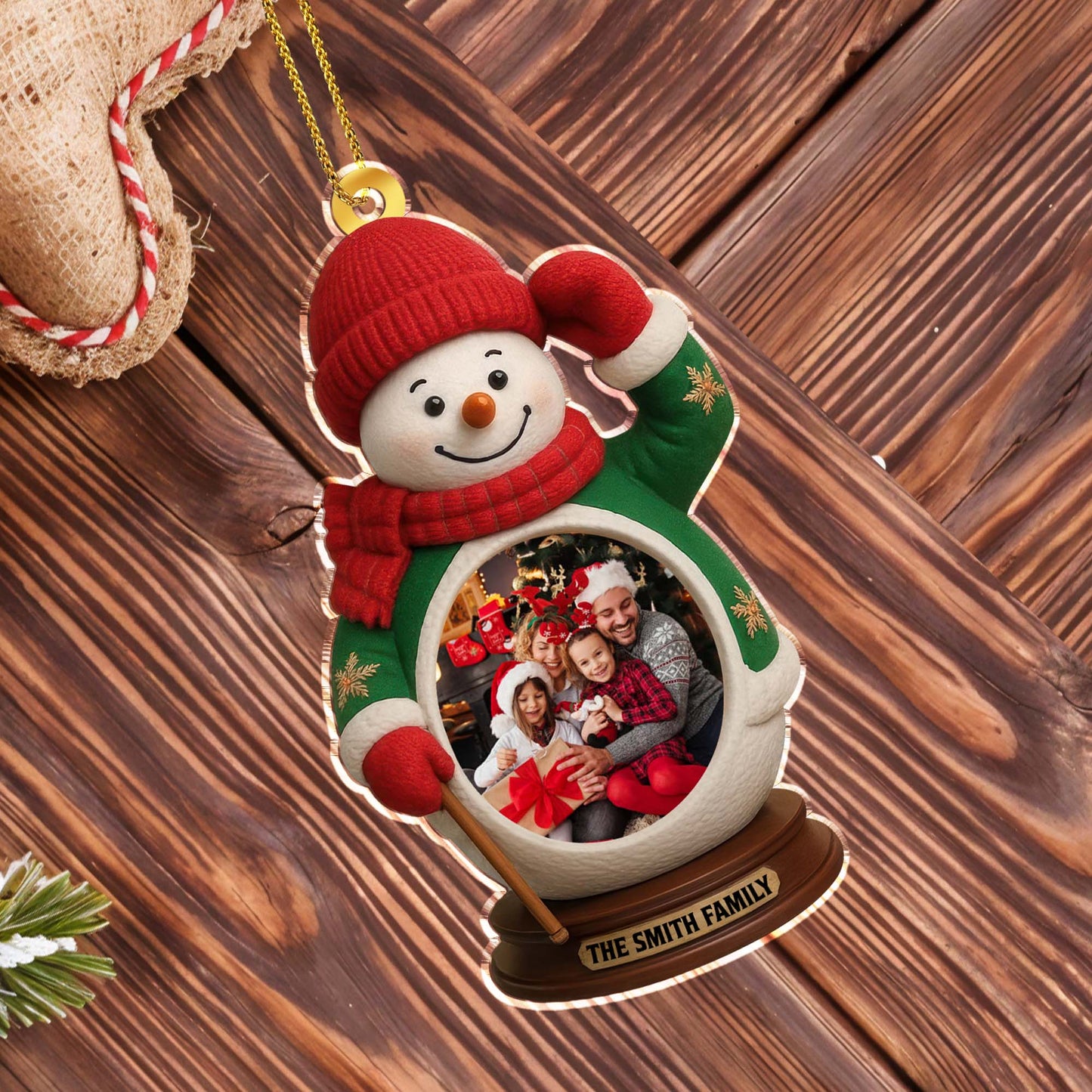 The Smith Family Snowman Christmas Ornament