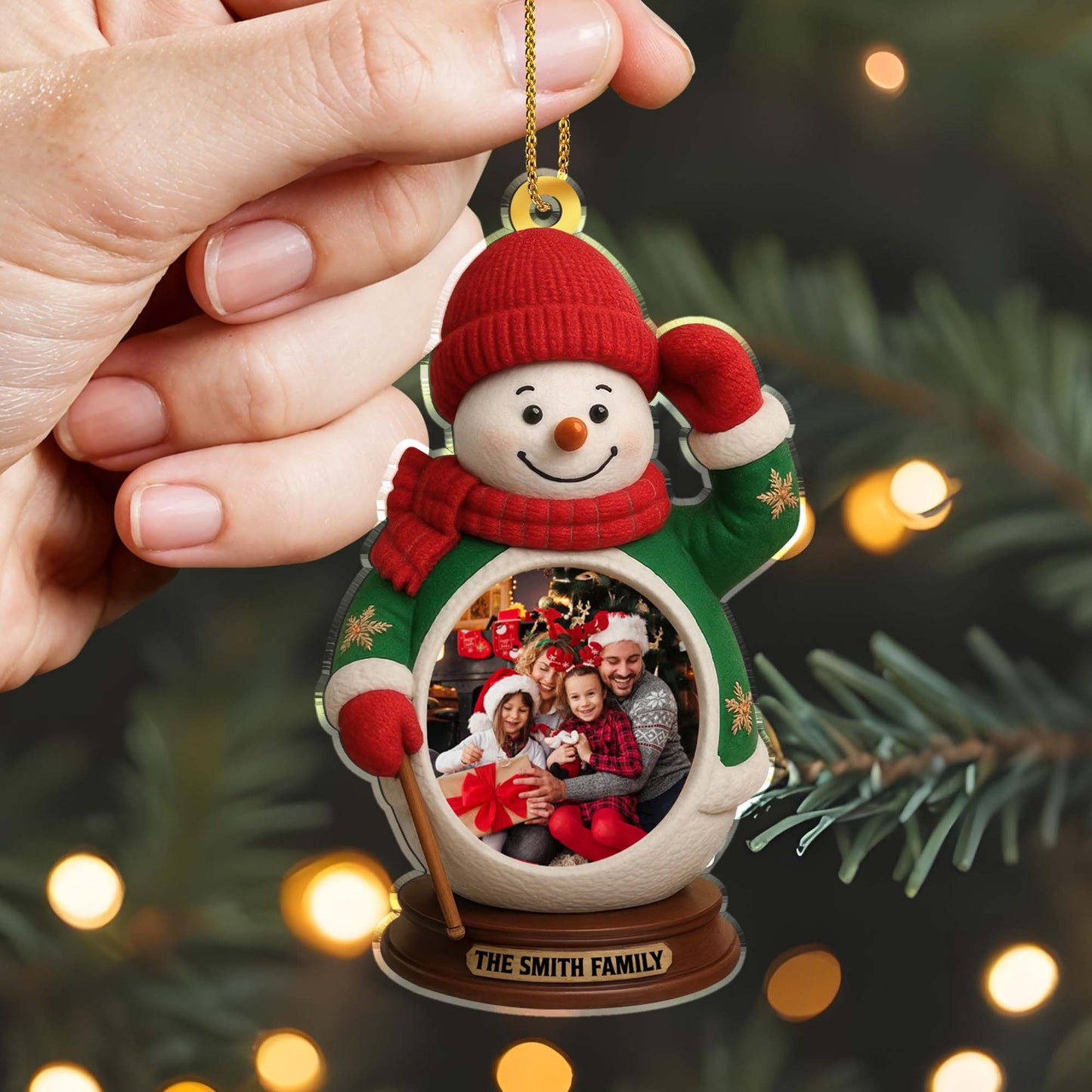 The Smith Family Snowman Christmas Ornament