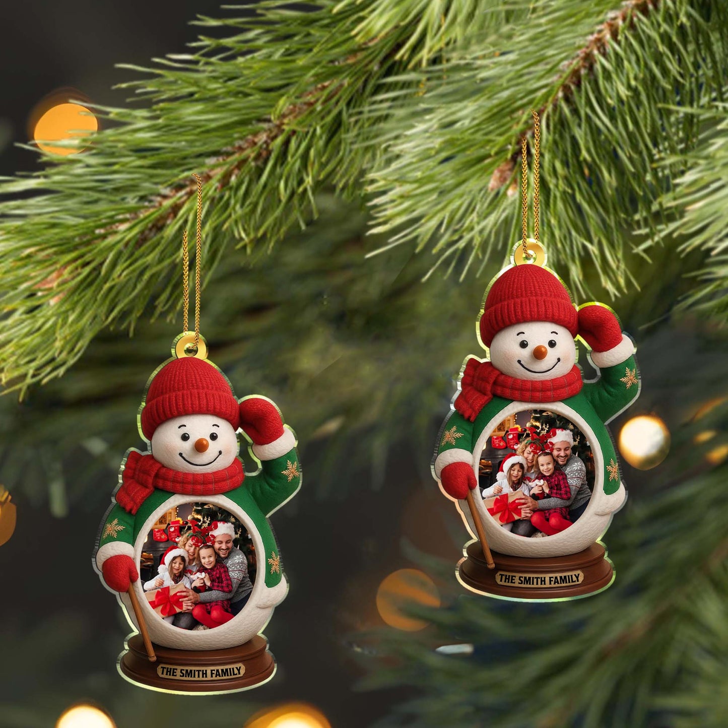 The Smith Family Snowman Christmas Ornament