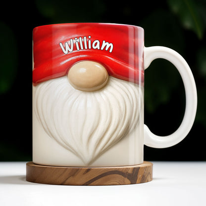 Savourez chaque gorgée avec ce mug personnalisé à motif de barbe festive et de chapeau rouge – XMAS062_MG