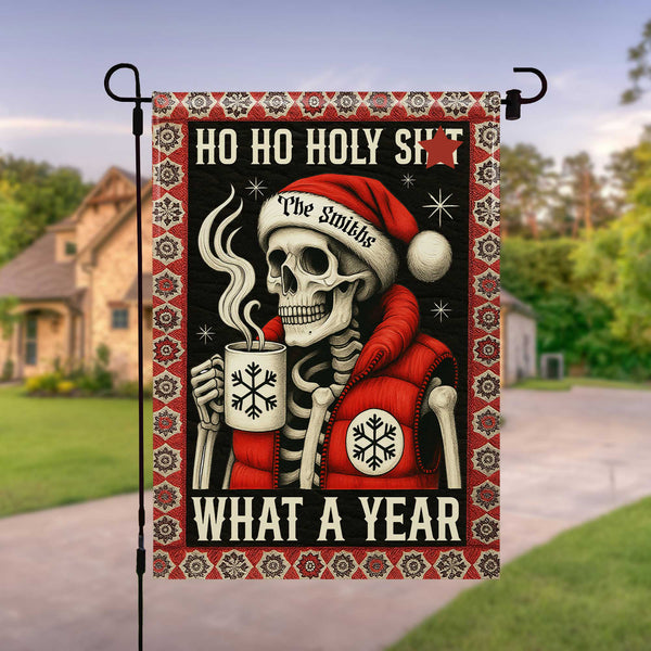 Ho Ho Holy S**t, What A Year, Skeleton With Mug
