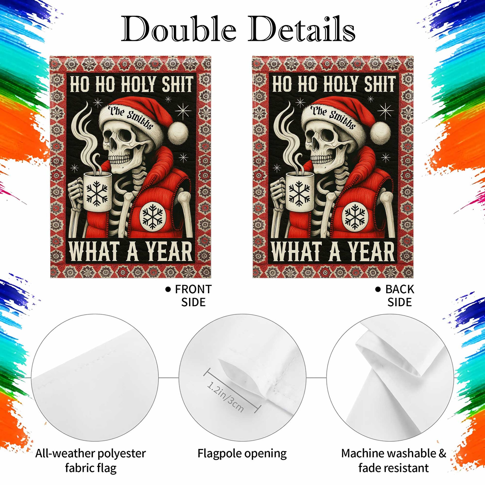 Ho Ho Holy S**t, What A Year, Skeleton With Mug