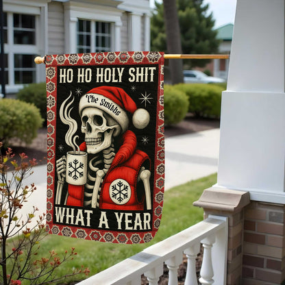 Ho Ho Holy S**t, What A Year, Skeleton With Mug