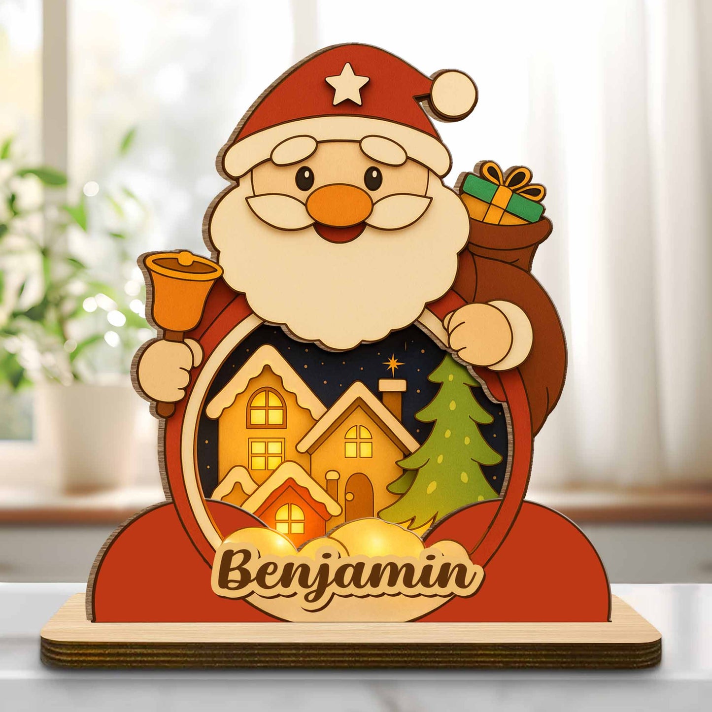 Celebrate The Festive Season With Santa Claus And Christmas Tree