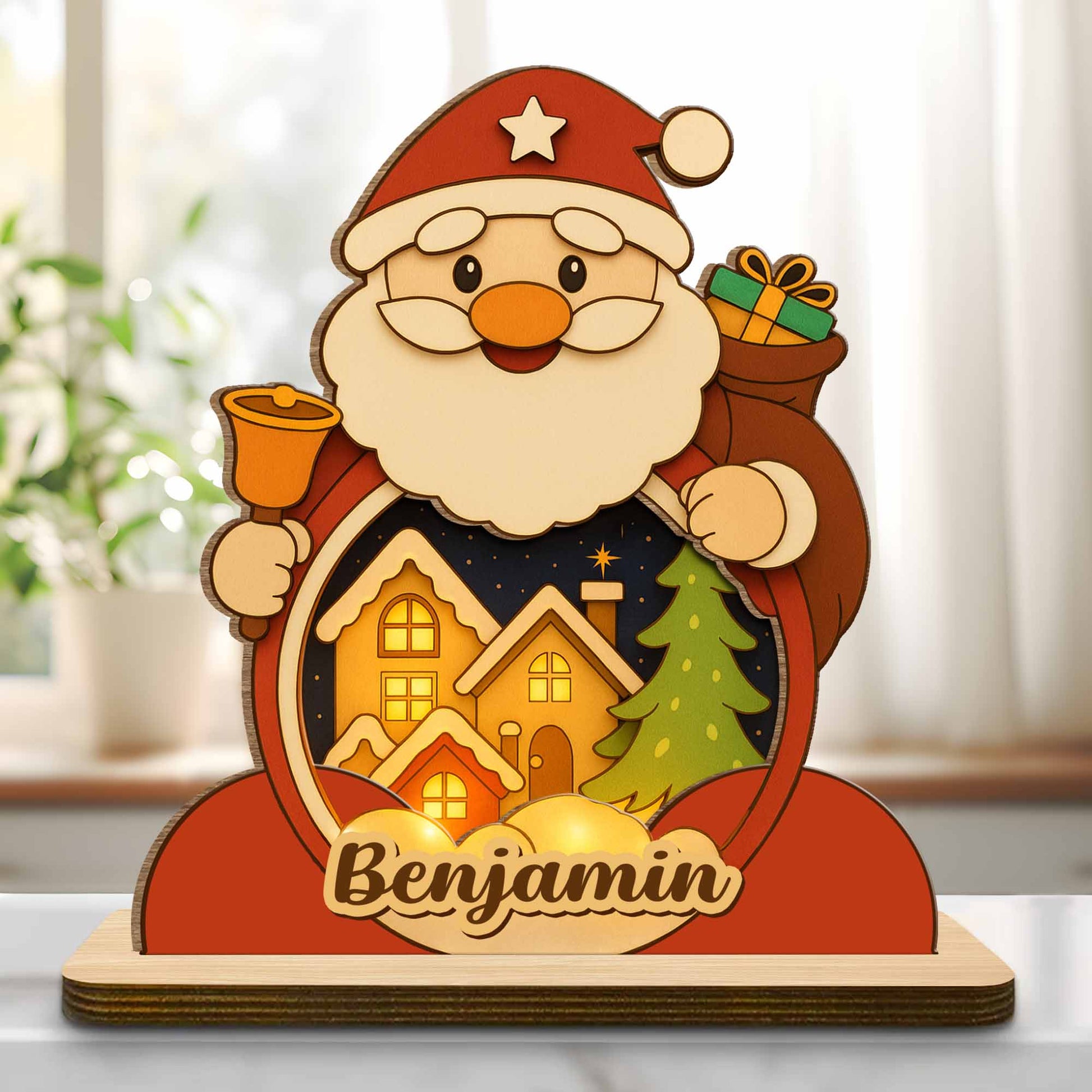 Celebrate The Festive Season With Santa Claus And Christmas Tree