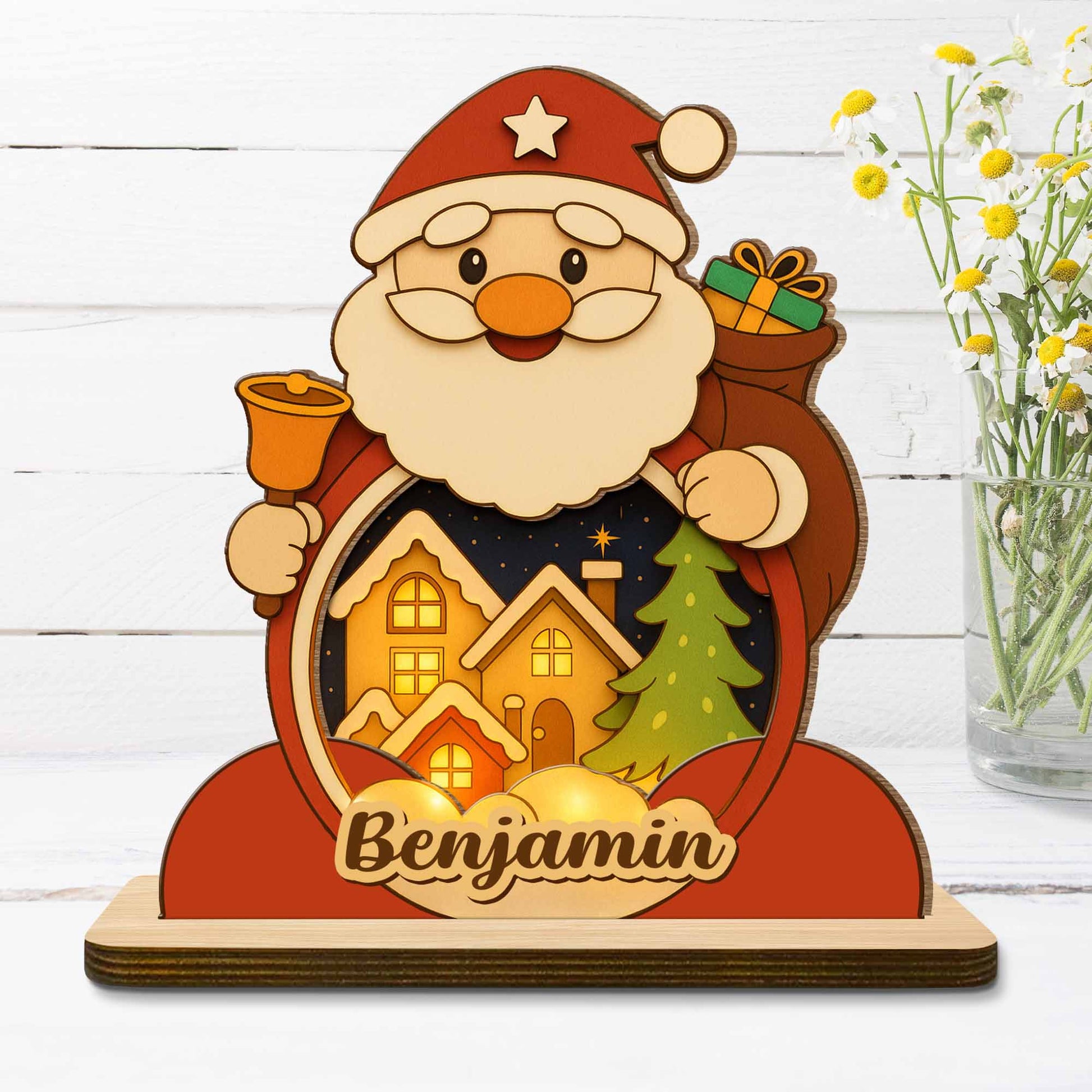 Celebrate The Festive Season With Santa Claus And Christmas Tree